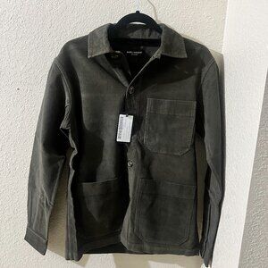 Men's Olive Green corduroy Shirt Jacket